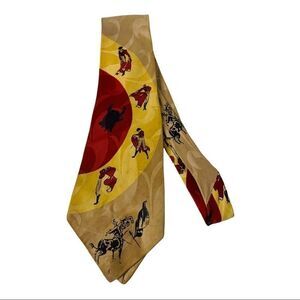 Bull Fighting Spain Vintage Bull Tie